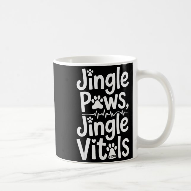 Jingle Paws Jingle Vitals Funny Vet Nurse Xmas  Kaffeetasse (Rechts)