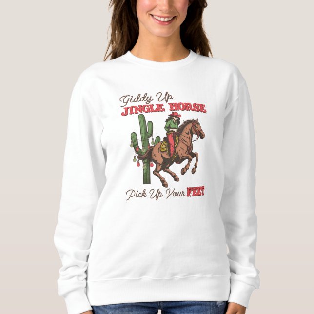 Jingle Pferd spendieren, Cowboy Sweatshirt (Vorderseite)