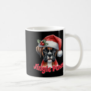 Jingle Pfoten Und Boxer Hund Freude T-Shirt  Kaffeetasse