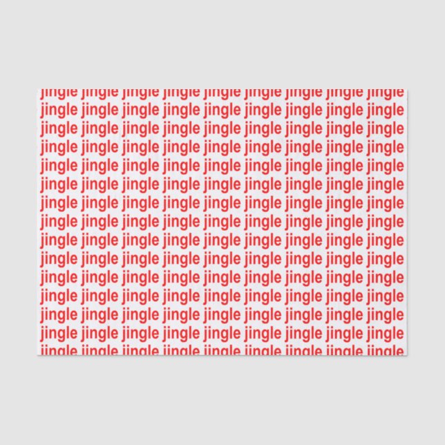 Jingle Red Seidenpapier (Vorderseite)