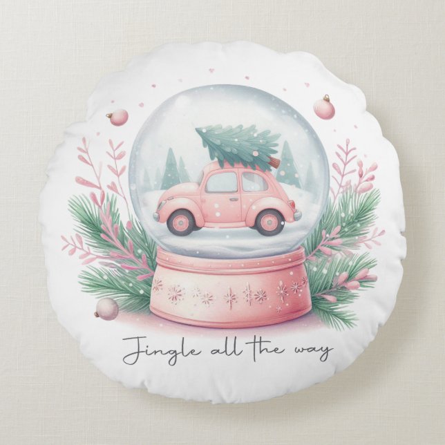 Jingle Rundes Kissen (Vorderseite)