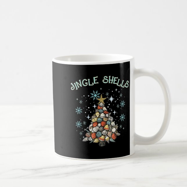 Jingle Shells Christmas Tree Snowflakes Celebratio Kaffeetasse (Rechts)