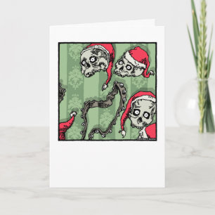 Jingle Skulls - Blank Inside Pop Goth Feiertagskarte