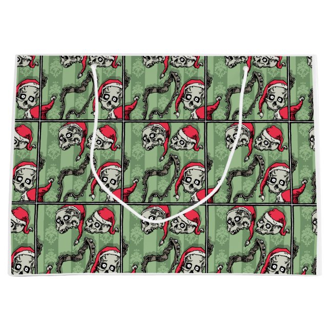 Jingle Skulls - Pop Goth Holiday Große Geschenktüte (Vorderseite)