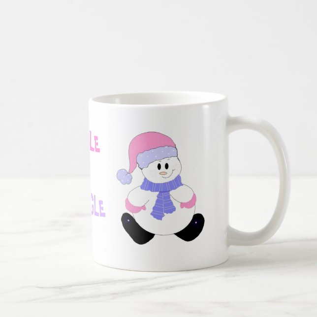 Jingle Snowman in Pink Kaffeetasse (Rechts)