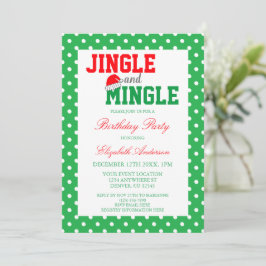 Jingle und Mingle Christmas Birthday Einladung