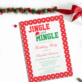 Jingle und Mingle Christmas Birthday Einladung
