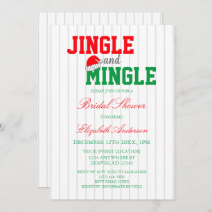 Jingle und Mingle Christmas Brautparty Einladung