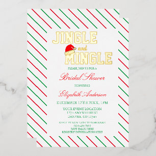 Jingle und Mingle Christmas Brautparty Folieneinladung