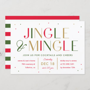 Jingle und Mingle Christmas Party Einladung
