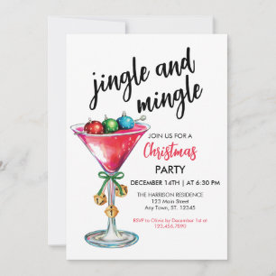 Jingle und Mingle Christmas Party Einladung
