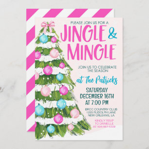 Jingle und Mingle Christmas Party Einladung