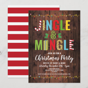 Jingle und Mingle Christmas Party Holidays Woliday Einladung