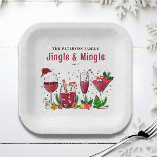Jingle und Mingle Christmas Party Pappteller