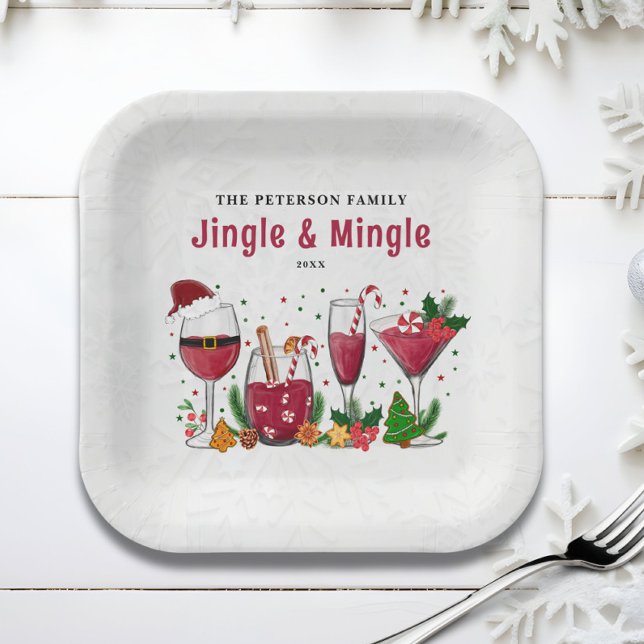 Jingle und Mingle Christmas Party Pappteller (Von Creator hochgeladen)