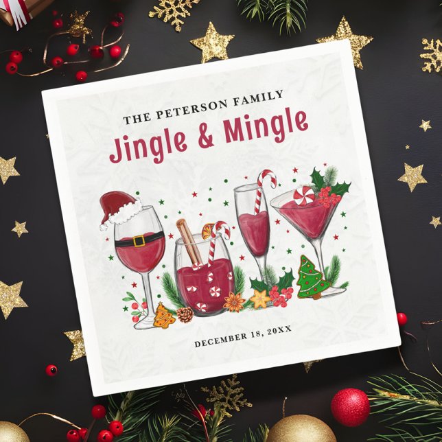 Jingle und Mingle Christmas Party Serviette (Von Creator hochgeladen)