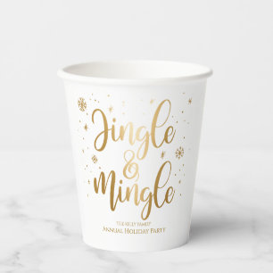Jingle- und Mingle-Holiday-Papiergruppen Pappbecher