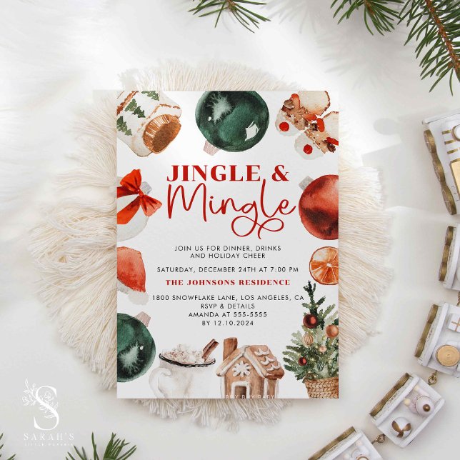 Jingle und Mingle Holiday Party, Work Holiday Einladung (Von Creator hochgeladen)