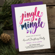 Jingle und Mingle - Modern Lila Pink Brush Script