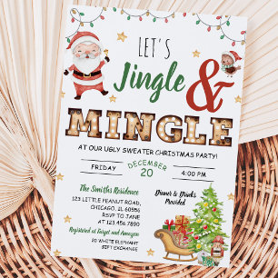 Jingle und Mingle Ugly Sweater Party Einladung