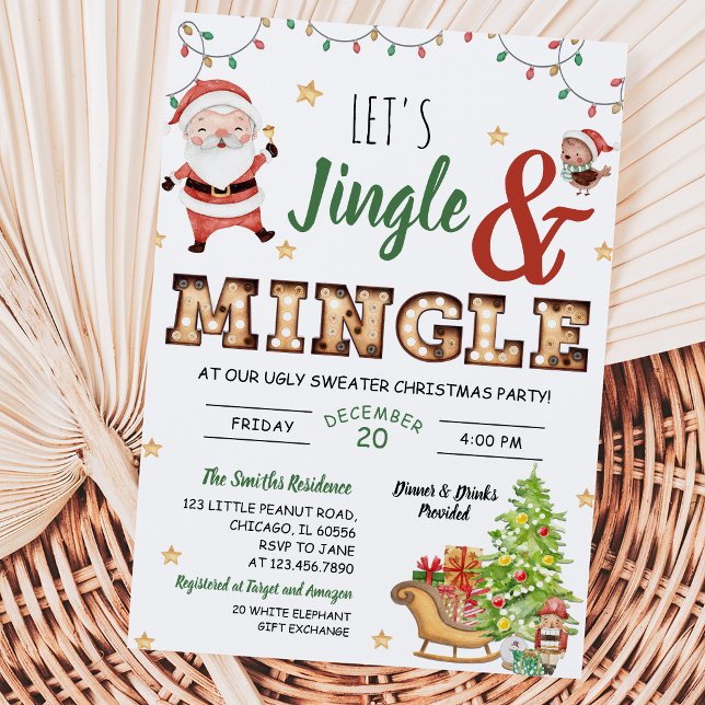 Jingle und Mingle Ugly Sweater Party Einladung (Von Creator hochgeladen)