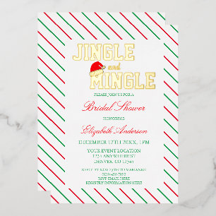 Jingle und Mingle Weihnachts-Brautparty Folieneinladung