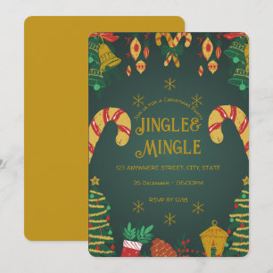 Jingle und Mingle Weihnachts-Einladung Einladung