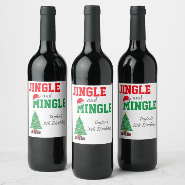 Jingle und Mingle Weinetikett (Flaschen)