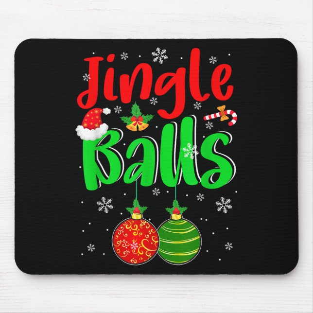 Jingle Xmas Funny Joke Costume Men Adult Couple  Mousepad (Vorne)
