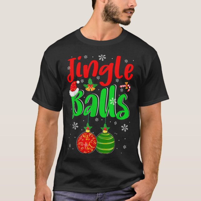 Jingle Xmas Funny Joke Costume Men Adult Couple  T-Shirt (Vorderseite)