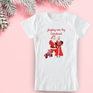 Jingling in Big Sisterhood - Little Sis Santa T-Shirt