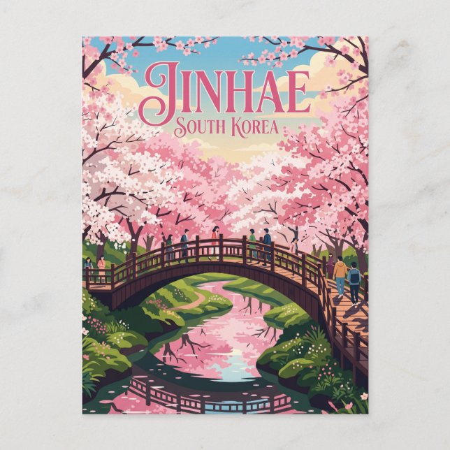 Jinhae-Distrikt Südkorea Postkarte (Vorderseite)