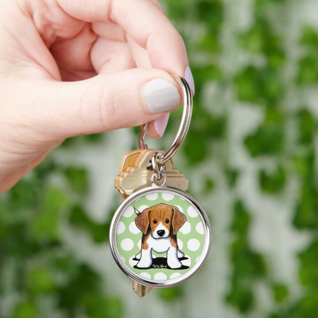 JiniArt Beagle Pup Schlüsselanhänger (Hand)