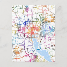 Jining China City Map Postkarte