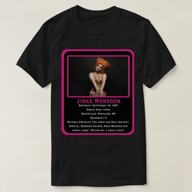 Jinkx Monsoon Trading Card T-Shirt (Design vorne)