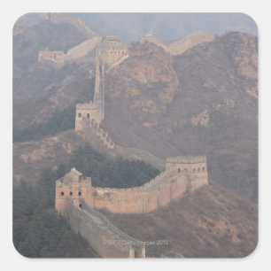 Jinshanling Abschnitt, große Wand der China Quadratischer Aufkleber
