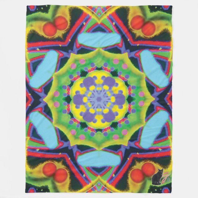 Jinx Kaleidoskop Fleecedecke (Vorderseite)