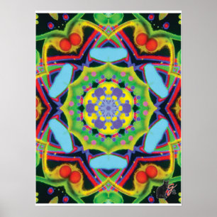 Jinx Kinetic Collage Kaleidoscope Poster