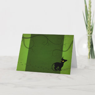 Jinx nimmt eine Weg-Gruß-Karte Karte