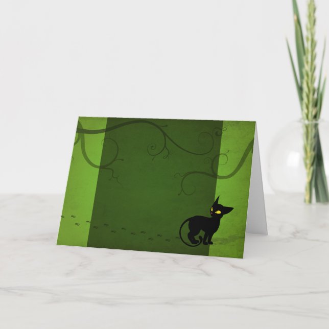 Jinx nimmt eine Weg-Gruß-Karte Karte (Vorderseite)