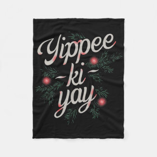 Jippie Ki-jay Lustiges Weihnachten Fleecedecke