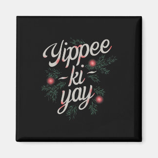 Jippie Ki-jay Lustiges Weihnachten Magnet