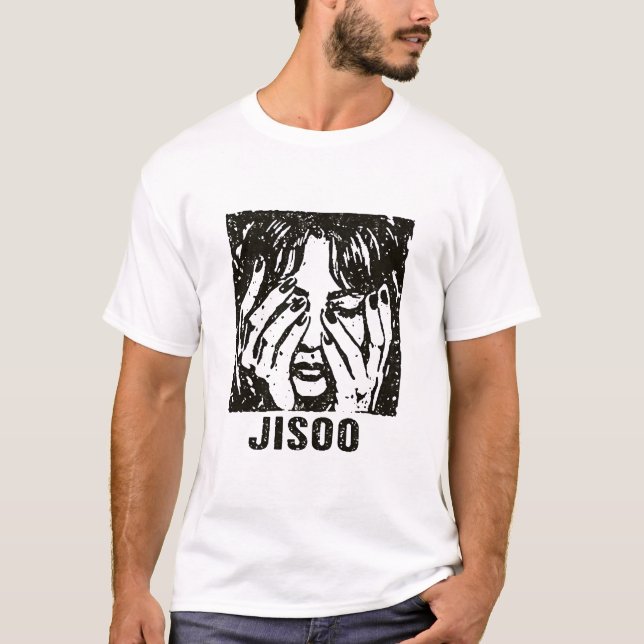 JISOO – The Living End Style Illustration T-Shirt (Vorderseite)