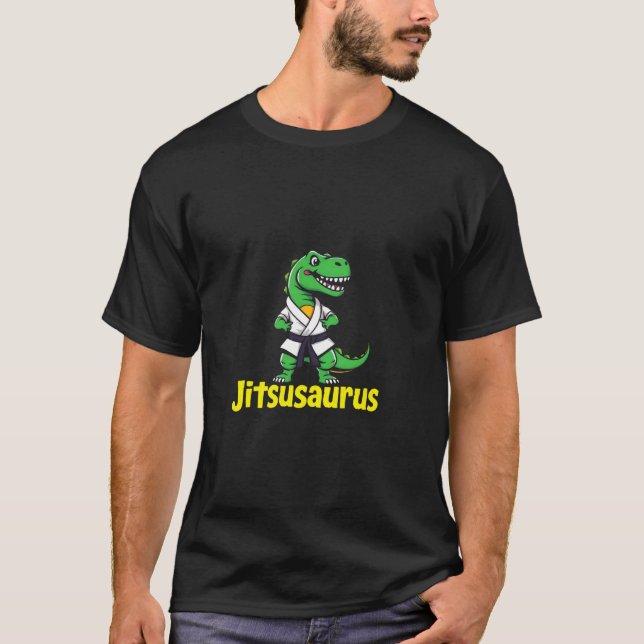 Jitsusaurus Dinosaur Kampfsport T-Shirt (Vorderseite)