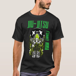 Jiu Jitsu Alien Astronaut Chill Mixed Martial Arts T-Shirt