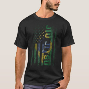 Jiu Jitsu American USA Flag Vintag Braz T-Shirt