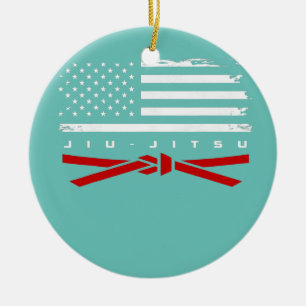 Jiu Jitsu Apparel Red Belt Jiu Keramik Ornament