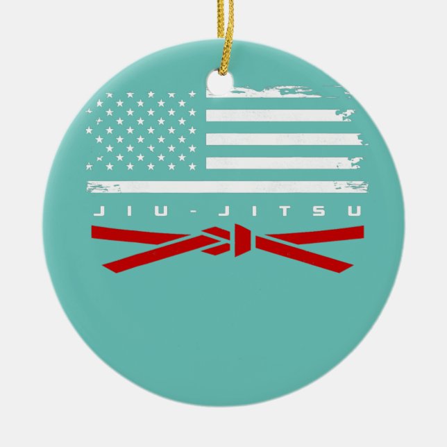 Jiu Jitsu Apparel Red Belt Jiu Keramik Ornament (Vorne)