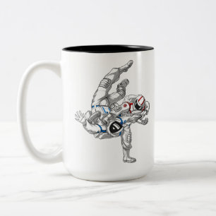 Jiu-Jitsu-Astronauten Zweifarbige Tasse