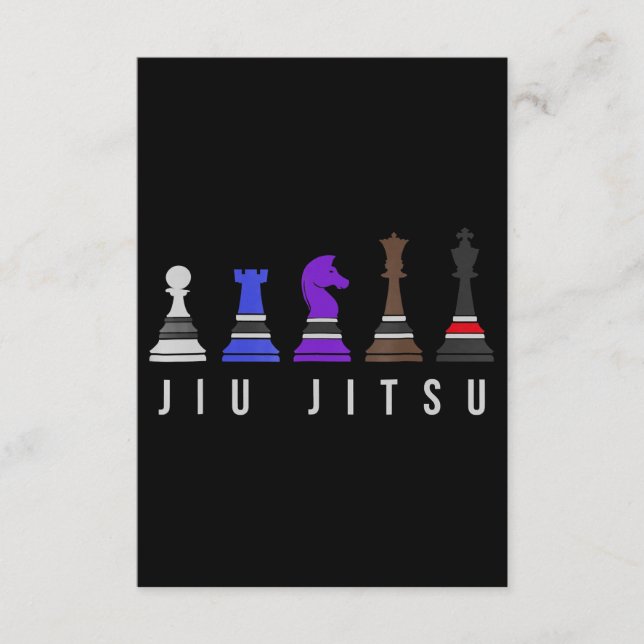 jiu jitsu Ausbildung Schach, Geschenk bjj mit Text Begleitkarte (Vorderseite)